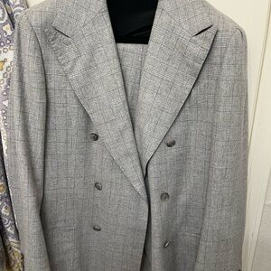 Gray Glen Plaid Double-Breasted suit
